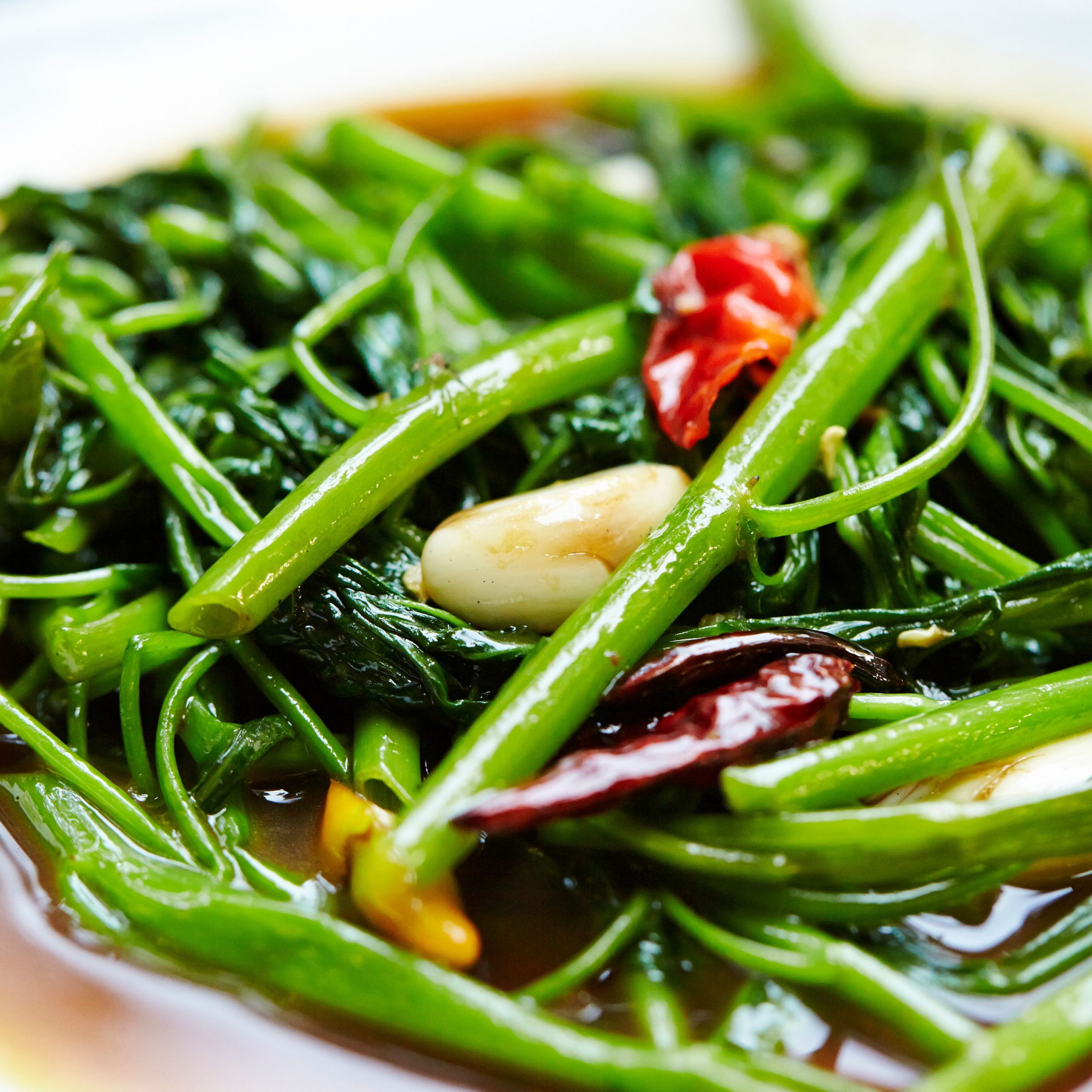Kangkong Stir Fired with Garlic 空心菜炒蒜茸