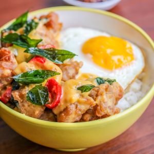 Salted Egg Chicken Rice 咸蛋鸡饭