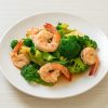 brocolli with stir fried prawn ⻄兰花炒虾球
