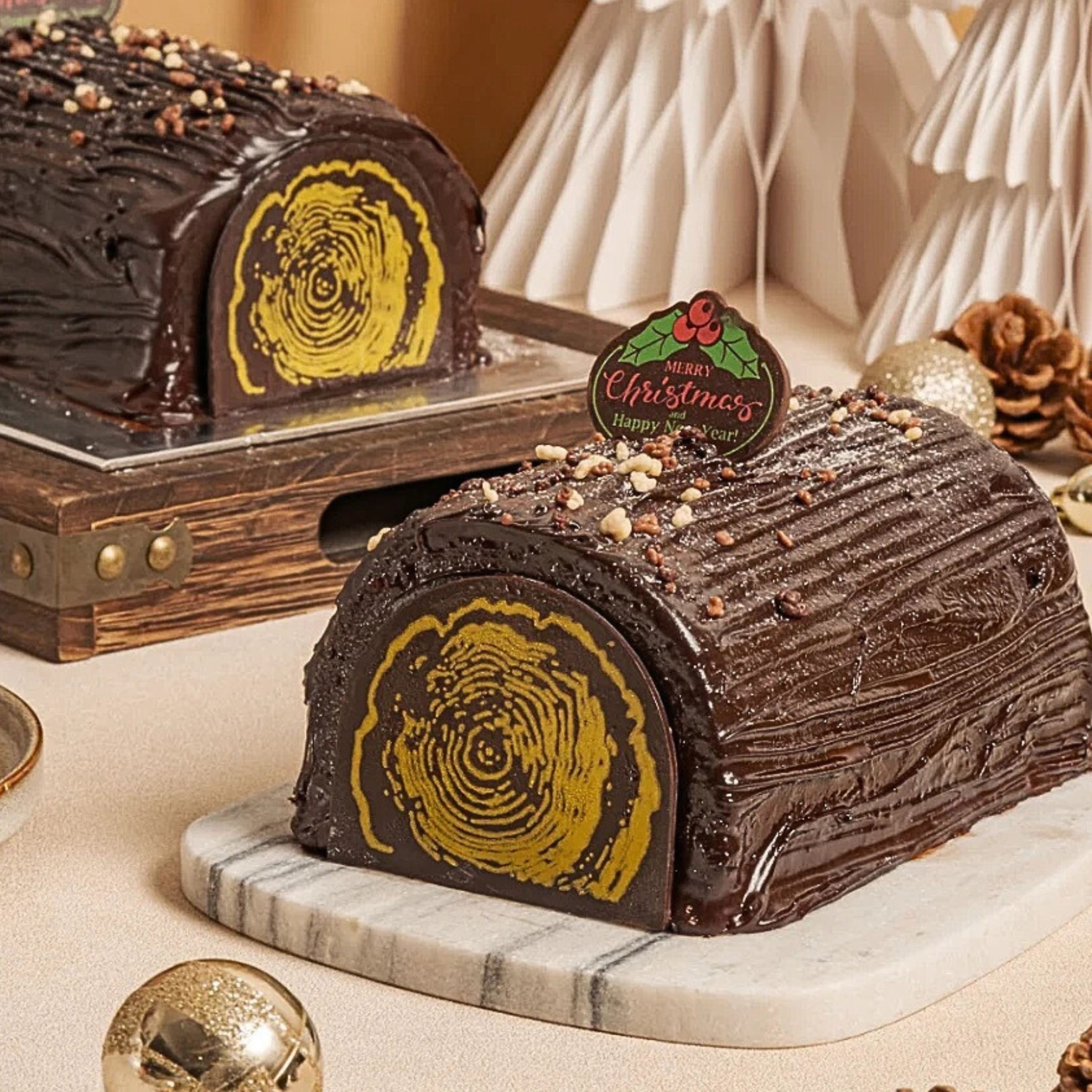 Royal Chocolate Log Cake
